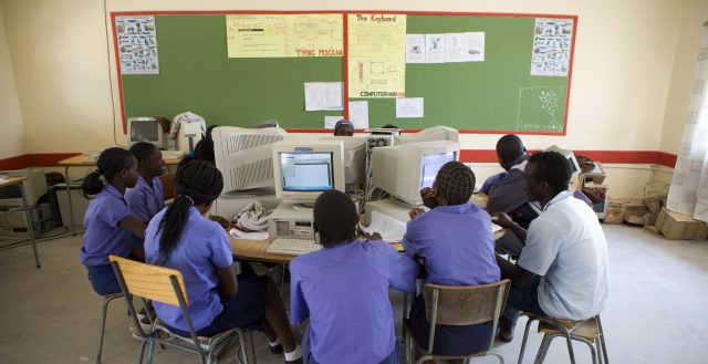 Adolescents in an ICT class, Namibia. Photo: World Bank