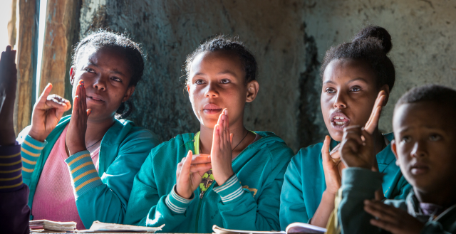 Adolescents with hearing impairments, Ethiopia. Photo: Nathalie Bertrams/GAGE