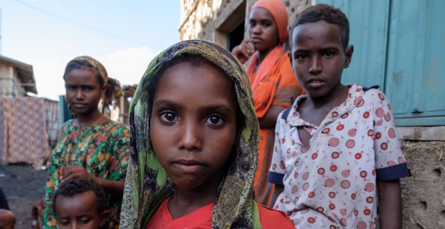 A ten-year-old adolescent girl with her family in Afar, Ethiopia. Photo: Nathalie Bertrams/GAGE