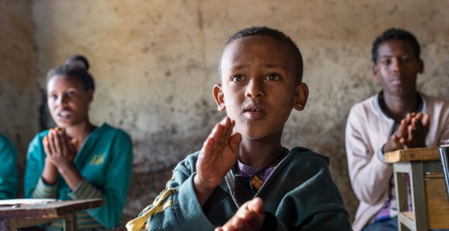 Class for hearing impaired. Photo: Nathalie Bertrams/GAGE