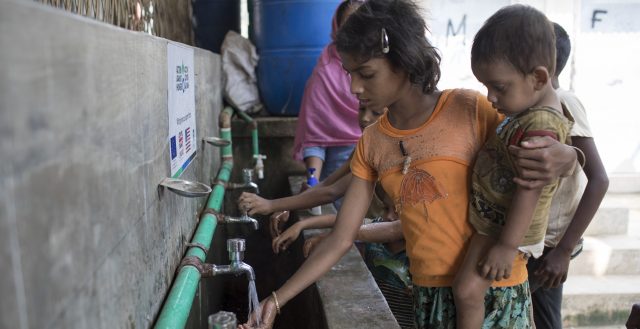 Refugee children at the ACF Emergency Operations Center in Kutupalong. Photo: European Union