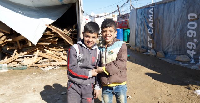 Syrian refugee children in an informal tented settlement in Lebanon. Photo: Russell Watkins/DfID