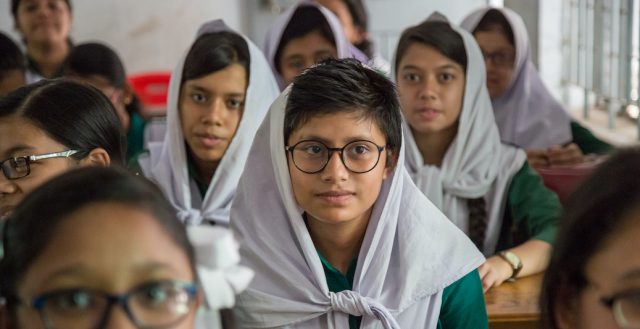 Girls at school in Chittagong, Bangladesh © Nathalie Bertrams/GAGE 2021