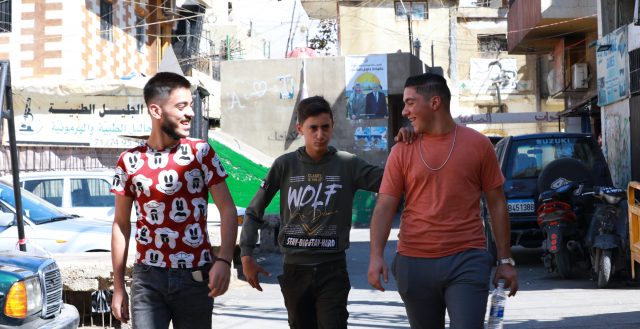 Adolescent boys in Wavel Camp, Lebanon © Elie Matar