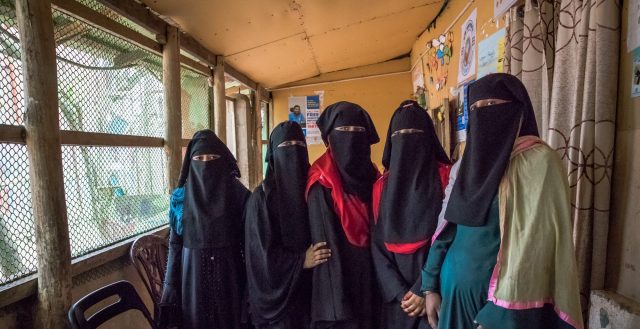 A group of adolescent girls participating in the Girl Shine programme that is run by UNFPA, Bangladesh © Nathalie Bertrams/GAGE 2023